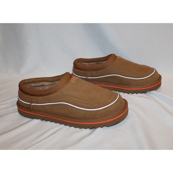 NIB UGG‎ MEN'S TASMAN CALI WAVE SUEDE SHEARLING LINED SLIPPERS CHESTNUT - Picture 7 of 8